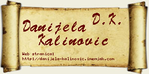 Danijela Kalinović vizit kartica